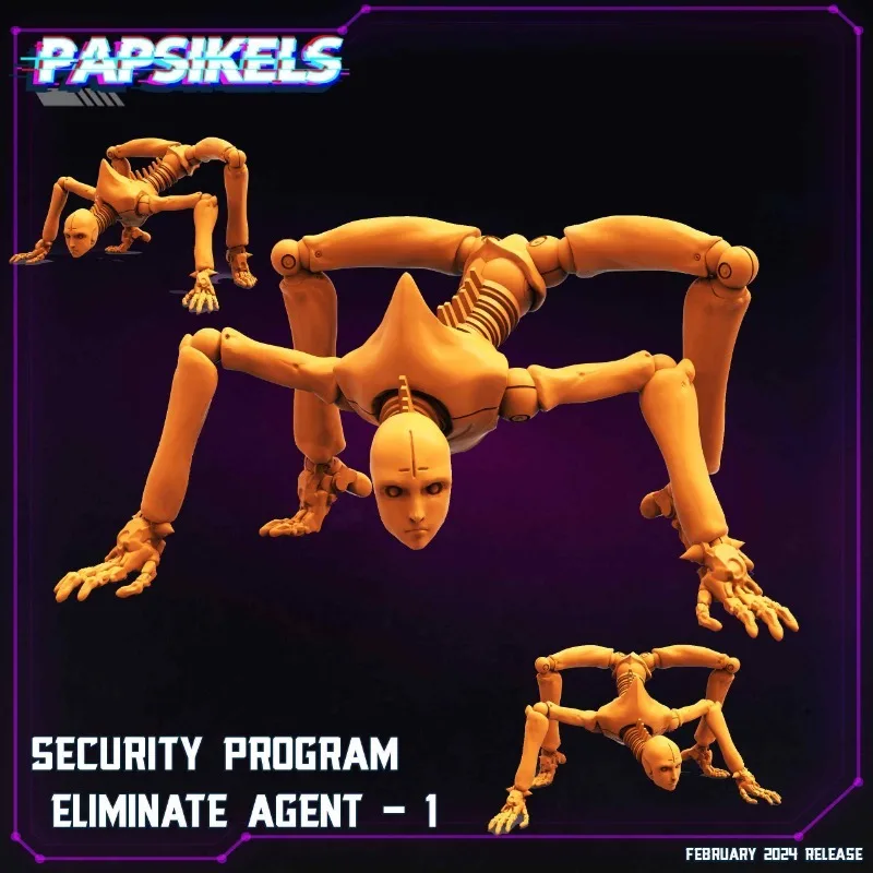 Security Program Eliminate Agent 1 - Diy Model Kit, ABS Plastic, Articulated Robot Figure Puzzle Model Toy Collectible