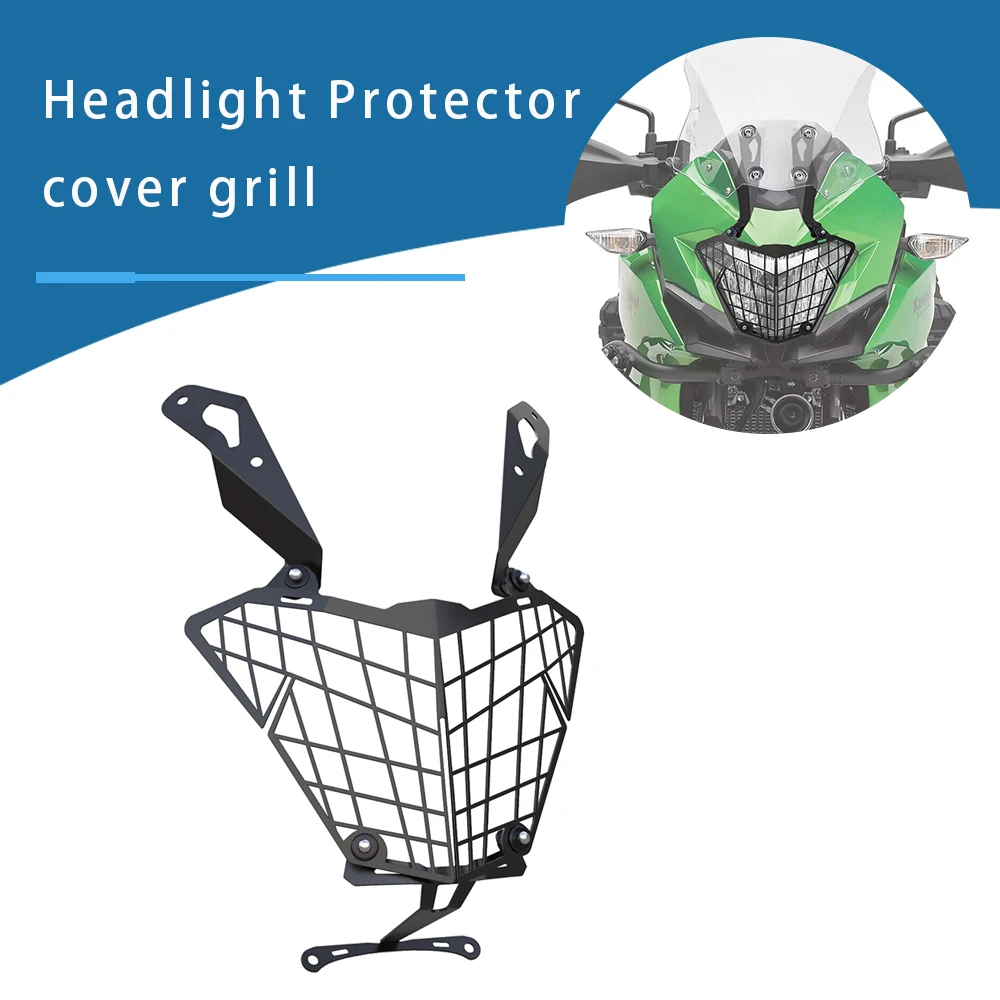 

Motorcycle Headlight Guard Grille Protector For VERSYS-X 250 ABS VERSYS X 300 ABS VERSYSX 250/300 2017-2023 Aluminum Accessories