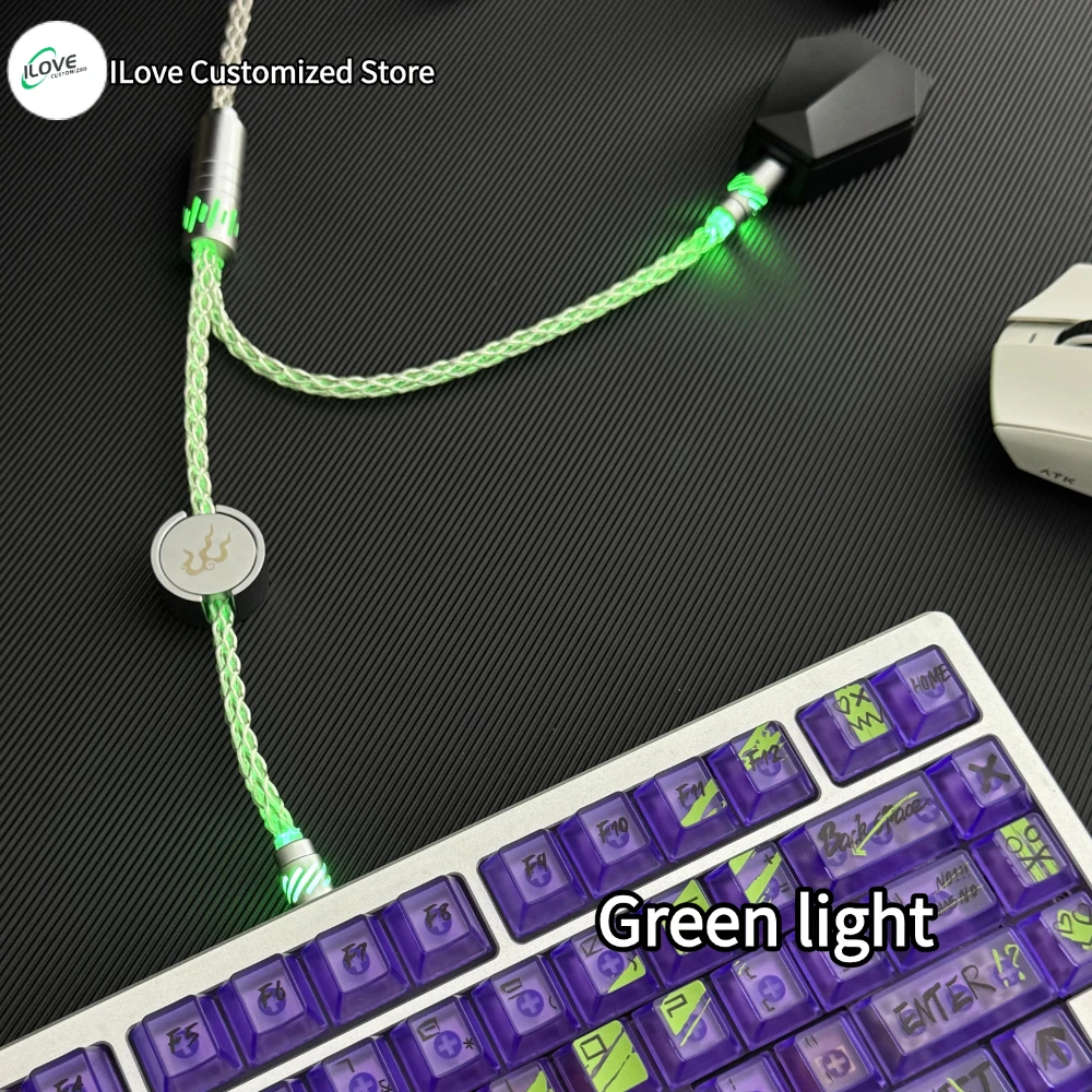 كابل لوحة المفاتيح ذو المحور المغناطيسي يدعم إضاءة التحكم المغناطيسي المزدوج 8k 1-to-2 كابل لوحة المفاتيح الميكانيكية TYPE-C USB - TYPE C #6