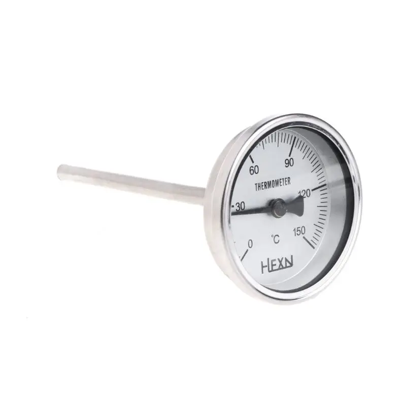 Bi-Metal Process Grade Thermometer Stainless Steel 1/4PT Connection 2-inch Diameter Panle Fitting for Factory Pipeline