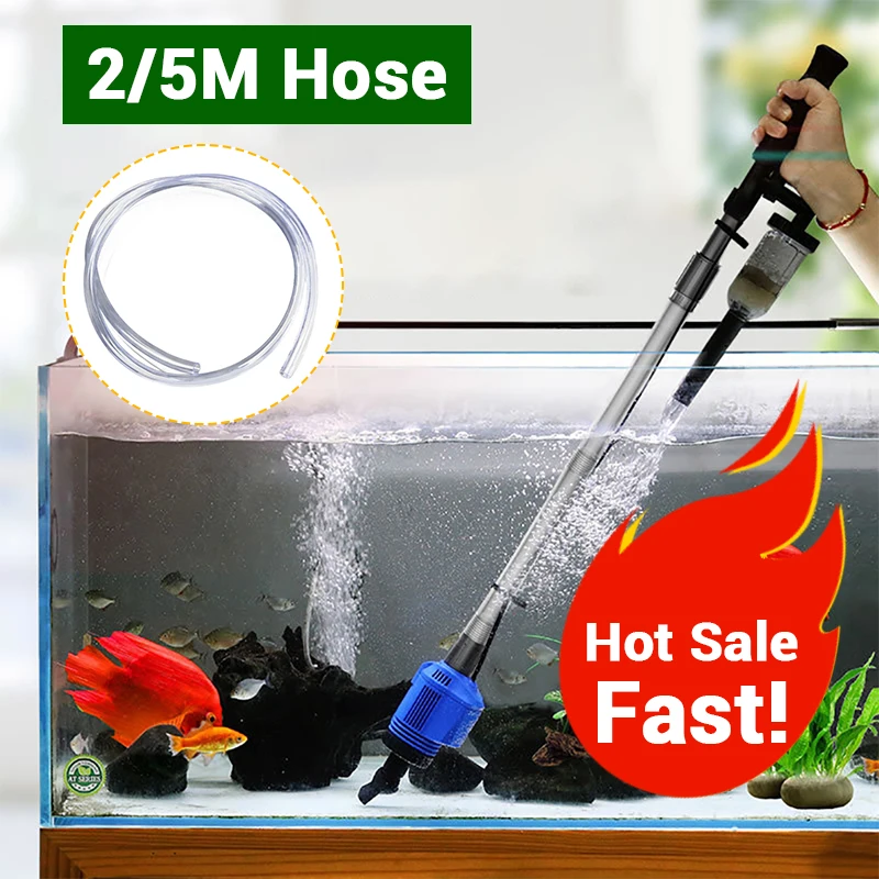 Aquarium Sand Washer Powerful Suction Electric Syphon Operated Fish Tank Electric Water Changer Pump Set Water Changer Cleaner