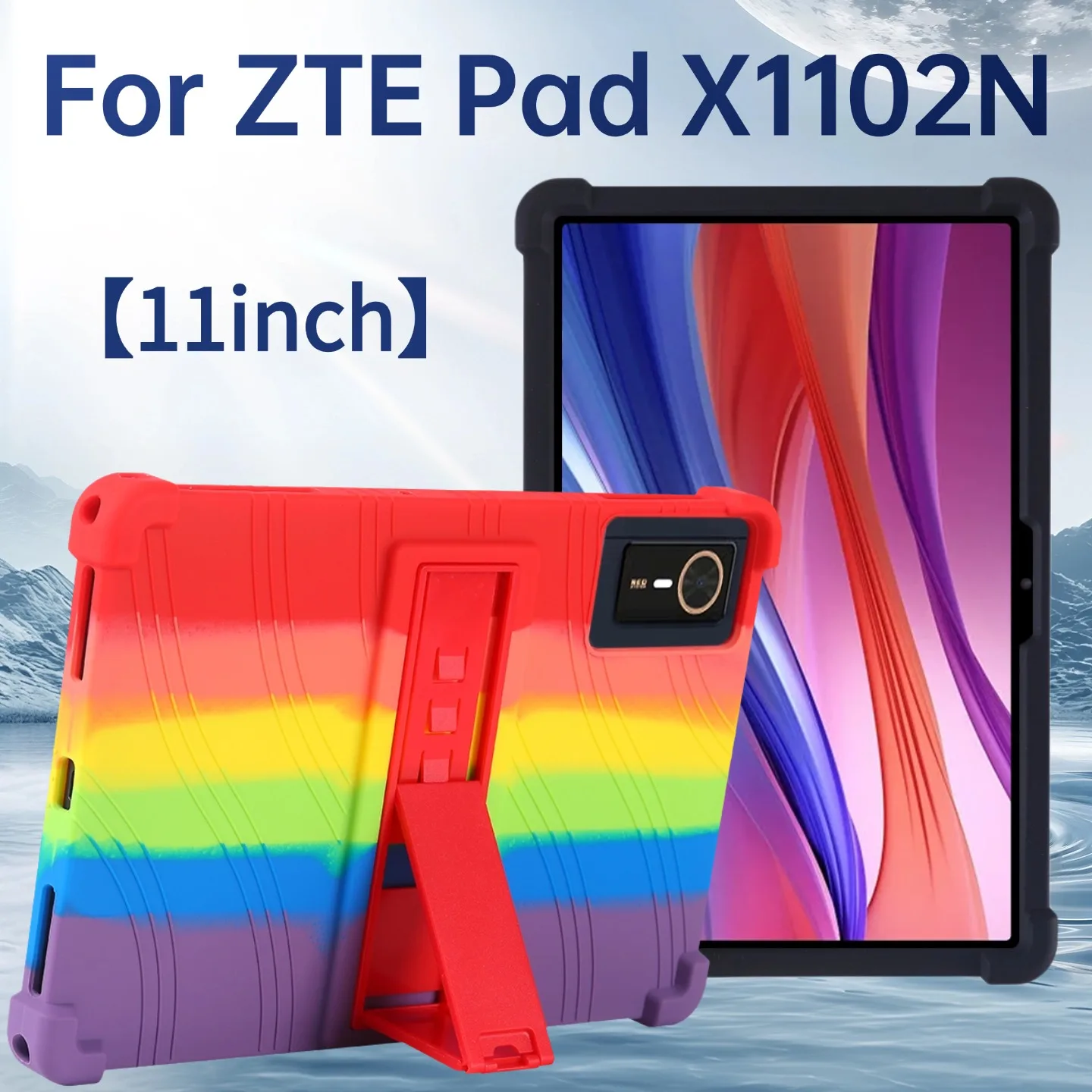

case For ZTE Pad X1102N 11inch Tablet Kickstand Coat Shockproof Cover Andriod Tablet Case Soft Silicon Protective Shell