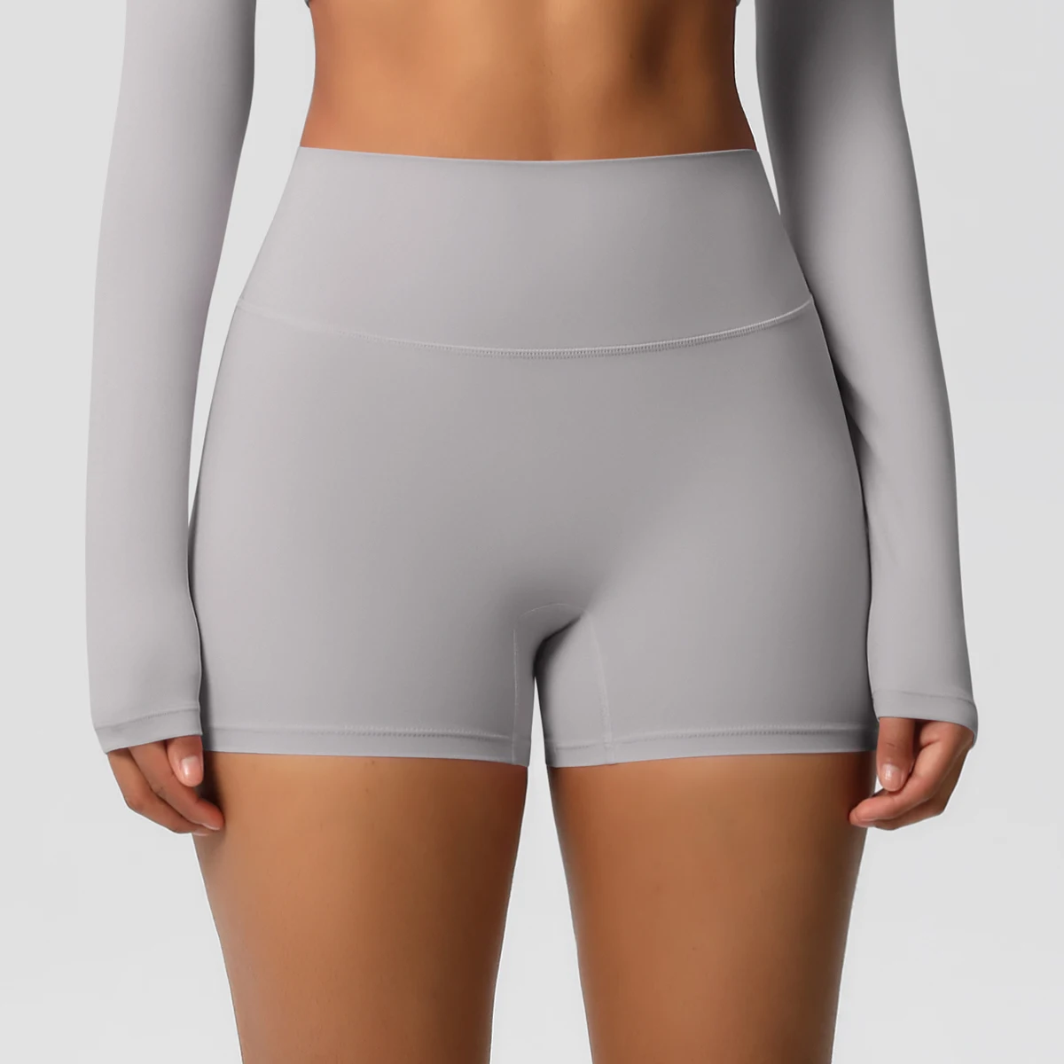 Damen-Sportshorts, Yoga-Shorts, nacktes Gefühl, hohe Taille, Yoga-Shorts, Push-Up, Fitness-Leggings, Bauchkontrolle, Yoga, schmale Shorts – Detail 29