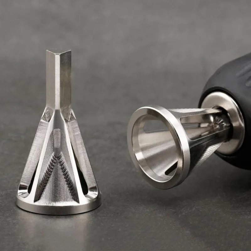 Binoax Deburring External Chamfer Tool Stainless Steel Remove Burr Tools for Metal Drilling Tool Triangle/Hex Shank