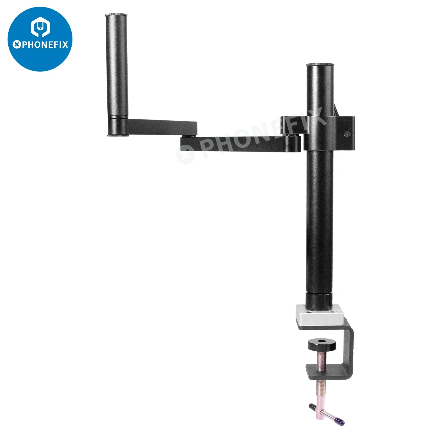 Rotatable Folding Arm Microscope Bracket Articulating Pillar Stand 50/76mm Focusing Holder Table Clamp Video Camera Lens Base