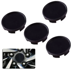 4Pcs Black Wheel Center Hub Hat Decorative Cover Premium 58mm Top Diameter 53mm Clips Diameter Long Lasting Material