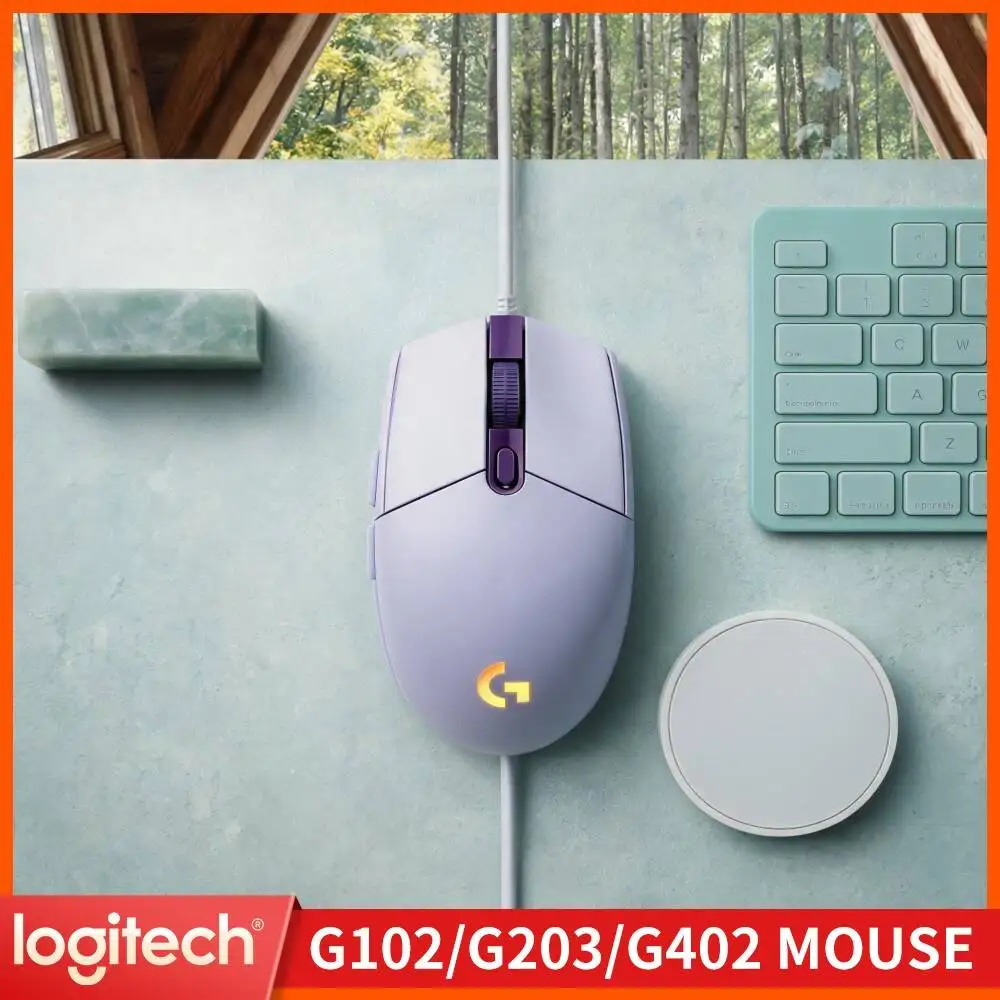 Logitech G102 Wired Gaming Mouse,HERO Tracking Sensor,Remappable Shortcuts,Vibrant RGB For Mainstream Computer Systems