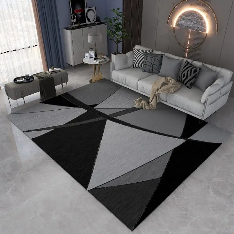 Bedroom Rugs Simple Light Luxury Living Room Carpet Floor With Nordic Ins Style Rectangular 3D Printed Bedroom Bed Blanket