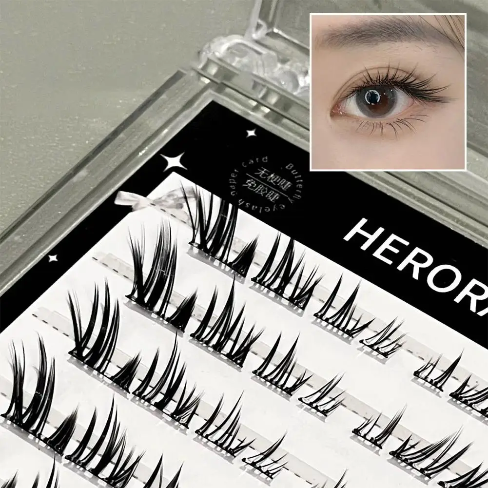 Natural Charming Lashes Y2k Segmented Foxes Eyelash Extension False Clusters Eyelashes Fluffy Single Tools Makeup F0F2