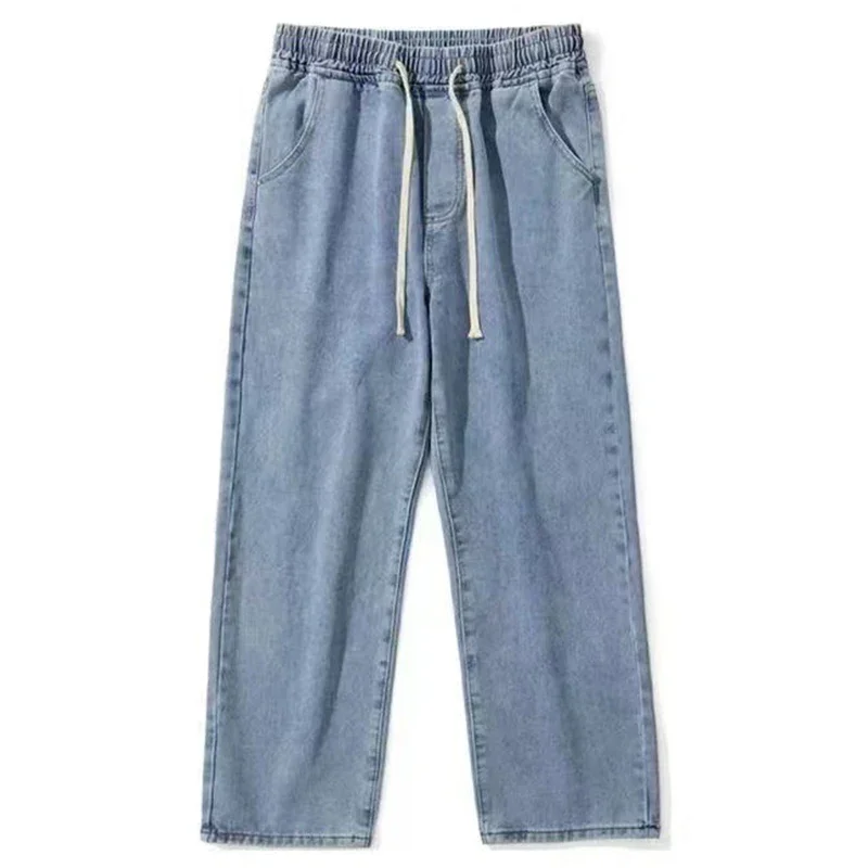Boyfriend Vintage Fashion Dritto Casual Pantaloni cargo in denim allentato Uomo Designer Stampe Star Jeans Streetwear Jeans larghi a gamba larga