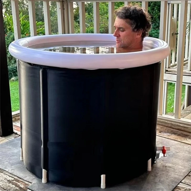 

Custom Logo Fitness Cold Soaking Pvc Folding Portable Ice Bath Tub Barrel Adults Inflatable Ice Bath Tub