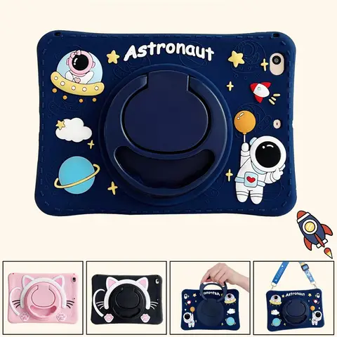 Custodia per tablet con supporto astronauta per bambini per Samsung Galaxy Tab A9 Plus SM-X210 A8 10.5 SM-X200 X205 S6 A7 10.4 T500 T507 Lite 8.7 T220