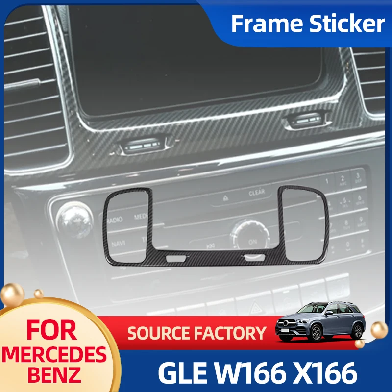 

Interior Stickers For Mercedes Benz GLS GLE W166 X166 2016-19 ABS Car Central Air Condioning Outlet Decorative Frame Trim Sticke