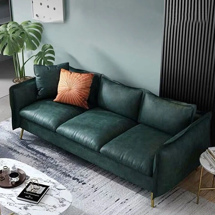Simple three-person sofa, living room small apartment clothing store combination home