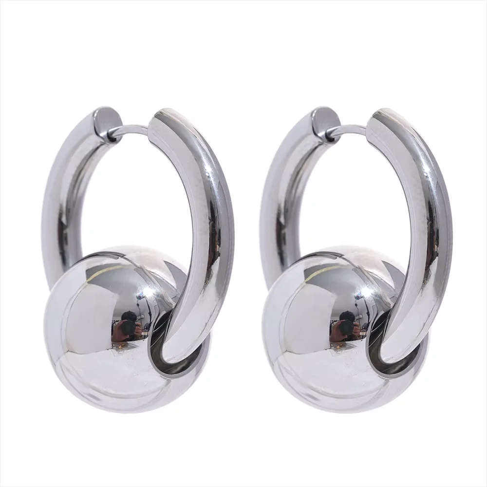 NiNice Stainless Steel Earrings Choice Jewelry Brand Luxury Earring Arrings for Women Designer Popular New Produc Spherical Gift