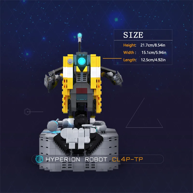 Popular Games Figure Sensationalist Robot Building Blocks MOC No Man's Land Claptrap CL4P-TP Mech Model Kids Toys Birthday Gift