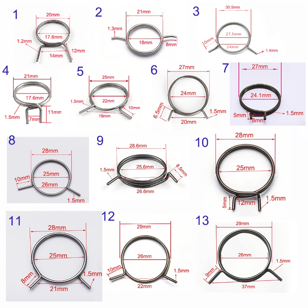 2/5/10/15/20Pcs Anti-Theft Door Lock Spring Wire 1.2/1.3/1.4/1.5mm The Handle Spring Torsion Spring Electronic Lock
