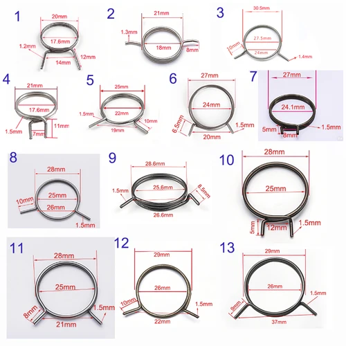 Imagen 1 del producto 2/5/10/15/20 piezas cerradura de puerta antirrobo cable de resorte 1,2/1,3/1,4/1,5mm manija resorte de torsión cerradura electrónica