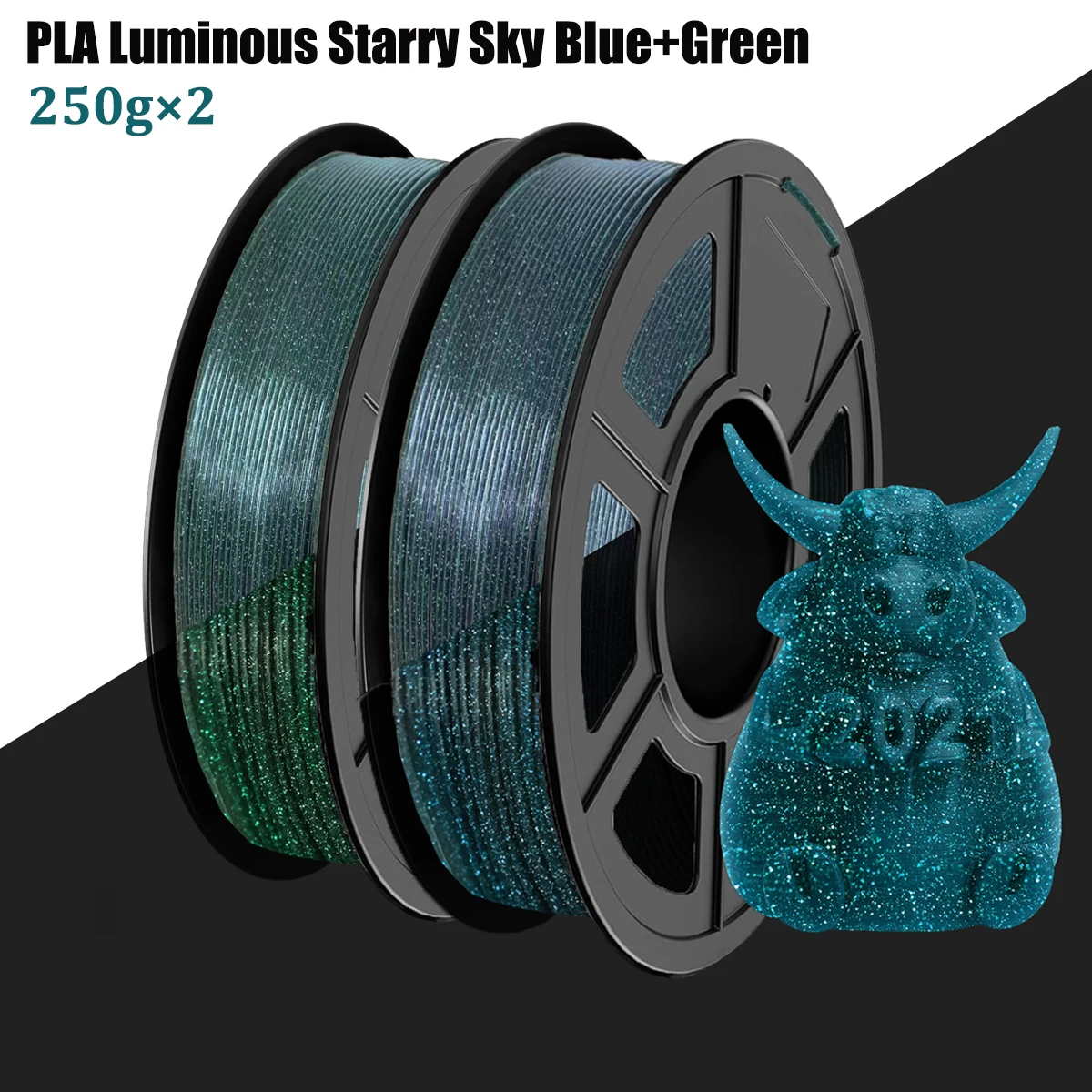 

Светящаяся нить для 3D-принтера PLA, 1,75 мм, 250 г/500 г, модернизация катушки, сильное свечение в темноте, блестящая PLA для 3D-принтеров