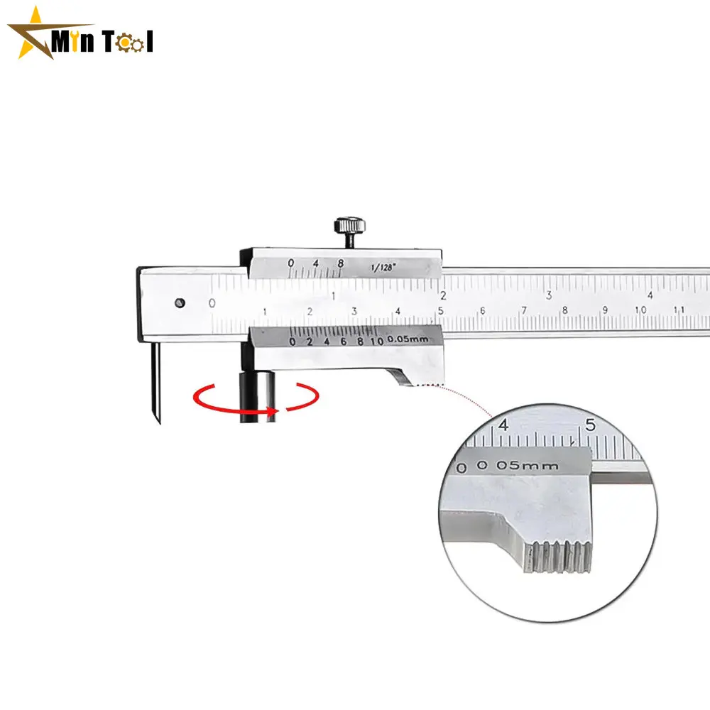 

0-200mm Marking Vernier Caliper With Carbide Scriber Parallel Marking Vernier Caliper Marking Gauge Tool Measuring Hand Tool