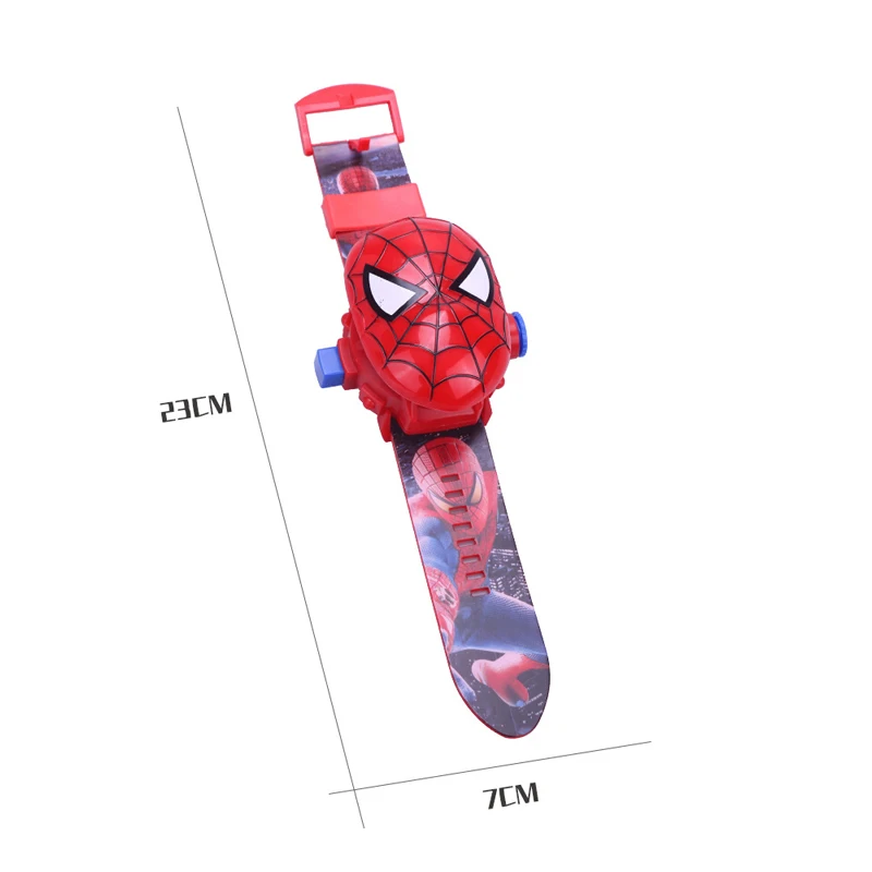 Disney Spiderman 24 Projection Watch Captain America Iron Man Toy Anime Hulk Digital Clock Student Wristwatches Children\'s Gifts