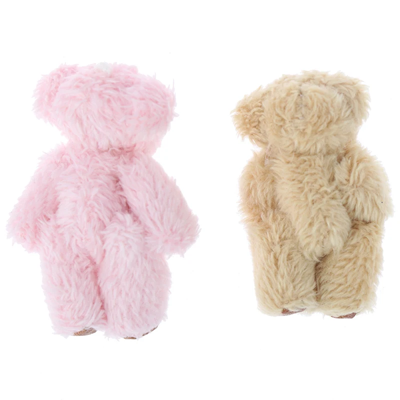 4.5CM Cute Bear Doll Long hair Bear DIY Clothes Or Mobile Handmade Accessories