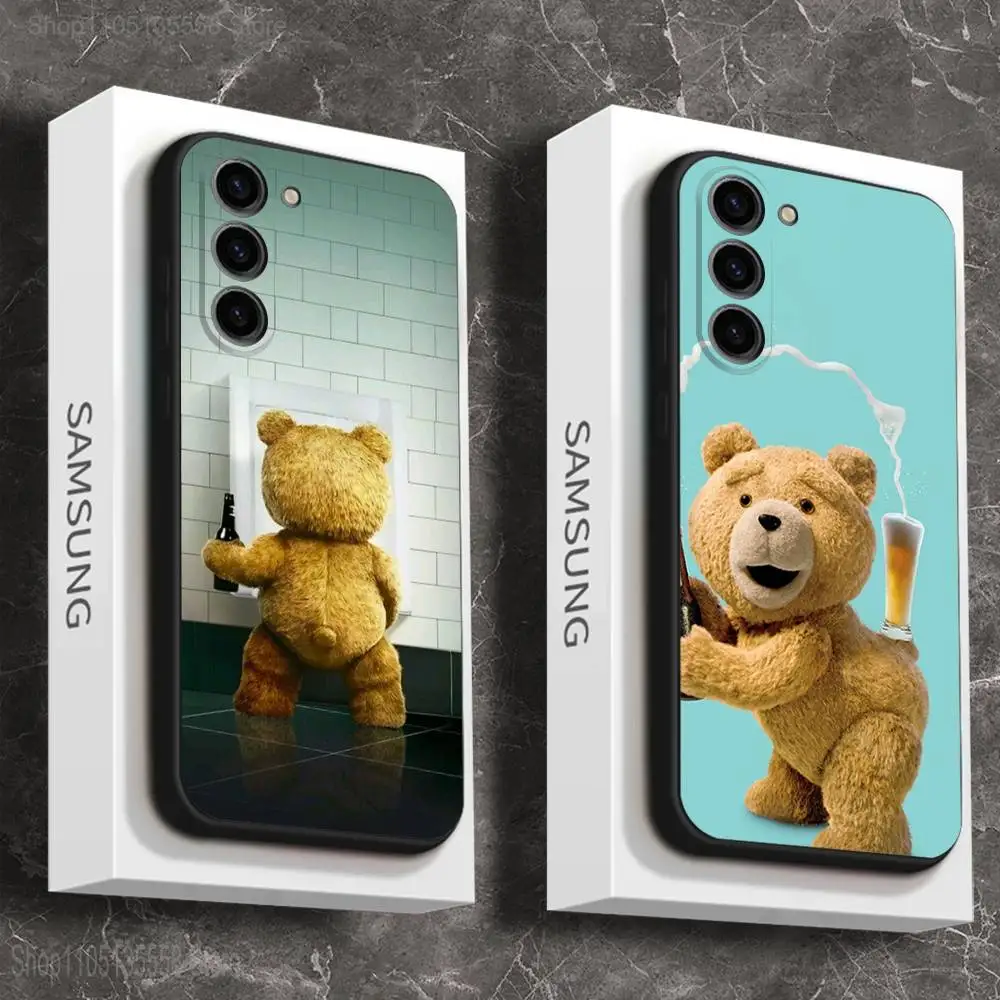 

T-Teddy Bear Cartoon Ted Phone Case For Samsung Galaxy A 73,72,51,53,52,71,22,5G,Note,J7,8,9 Soft Black Cover