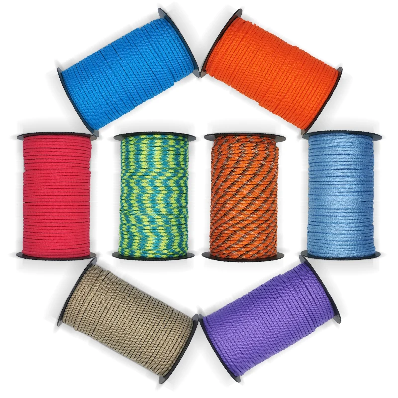 50/100M 7core umbrella rope 550  4mm outdoor polyester parachute rope camping survival umbrella tent bundled clothesline