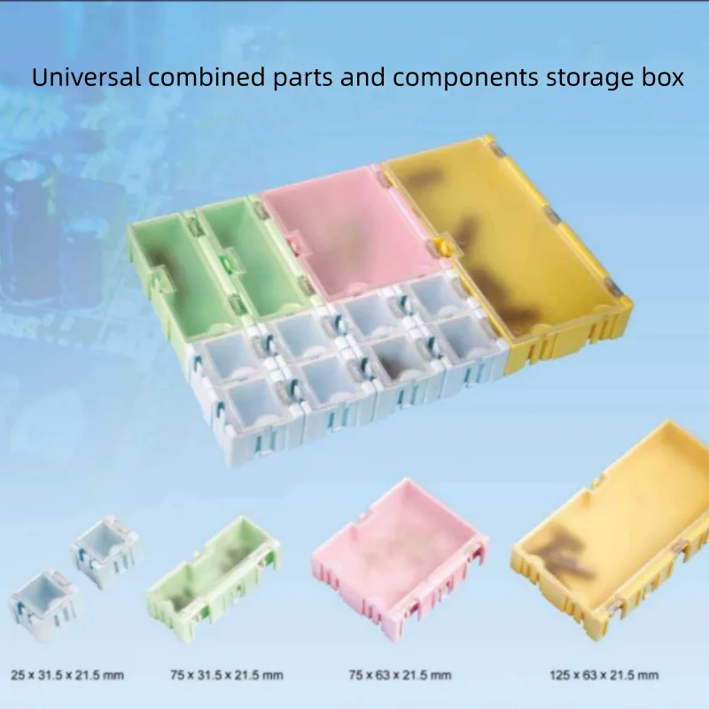 In Elkaar Grijpende En Het Assembleren Van Componentendoos, Kleine Plastic Doos, Smd Componentendoos, Condensatorweerstandsdoos, Smd Componentendoos