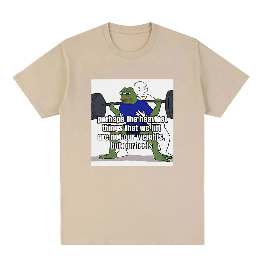 مضحك بيبي الضفدع ميمي الرسم تي شيرت للنساء والرجال ، قصيرة الأكمام ، قطن ، كبير الحجم ، قمم صالة الألعاب الرياضية ، أزياء عارضة #4