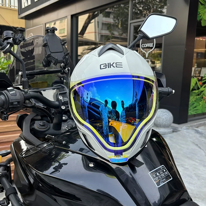 Adult Full Face Motorcycle Helmet Modular Dual Sunshade Anti-UV Quick Release Buckle Crash Helmet 3C DOT Certified