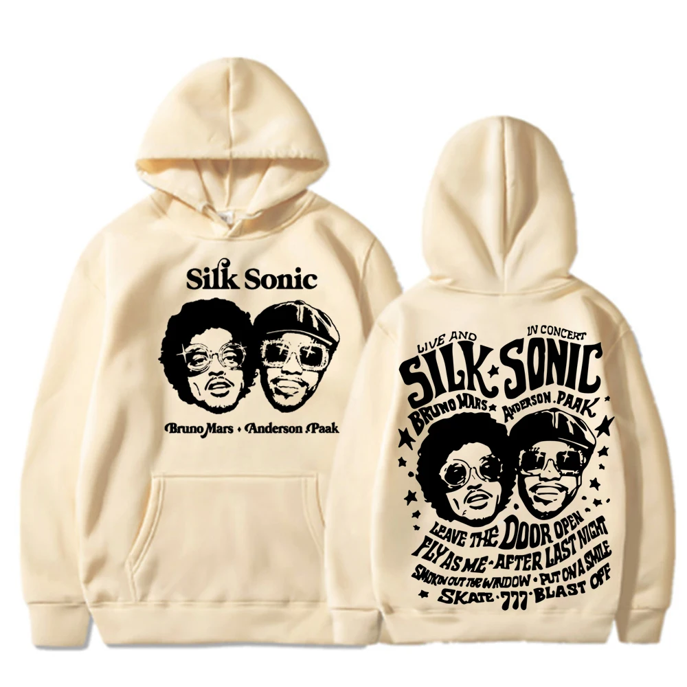 

Silk Sonic Hoodies Bruno Mars 24K MAGIC Hoodie Fan Gift Unisex Harajuku Long Sleeve Sweatshirts