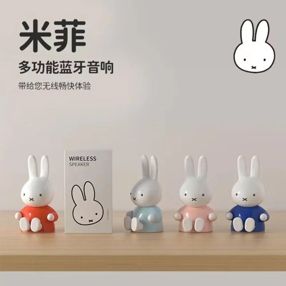 

Беспроводной Bluetooth-динамик Miffy, милый аниме-мультфильм, креативный простой 3D объемный домашний динамик большой громкости Kawaii, Bluetooth-динамик, подарок