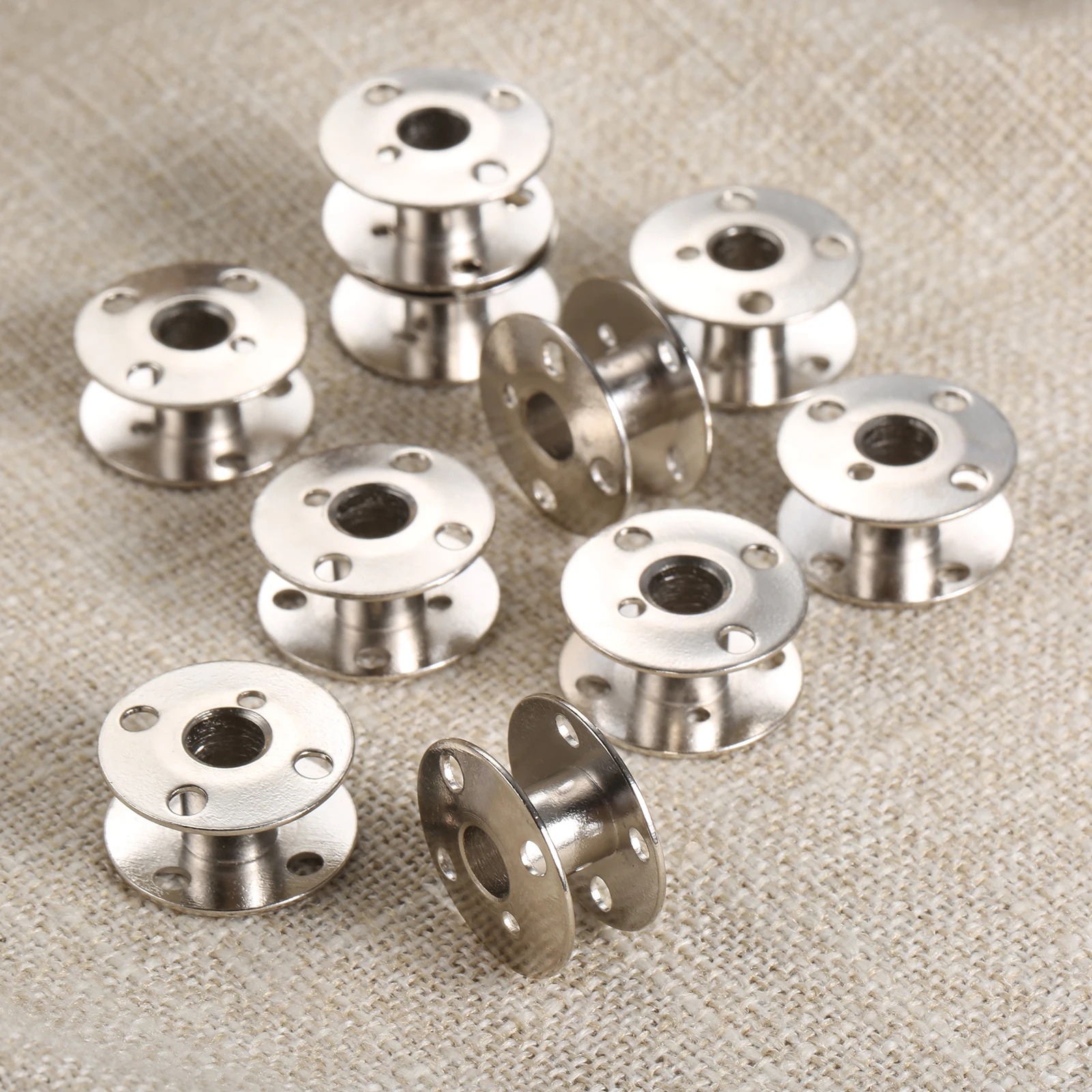 10Pcs 20mm Metal Sewing Machine Bobbins for Singer 66 66-16 99K, 99-13, 185, 192, 192K, 201-2 329 for White Sewing Machine 8600