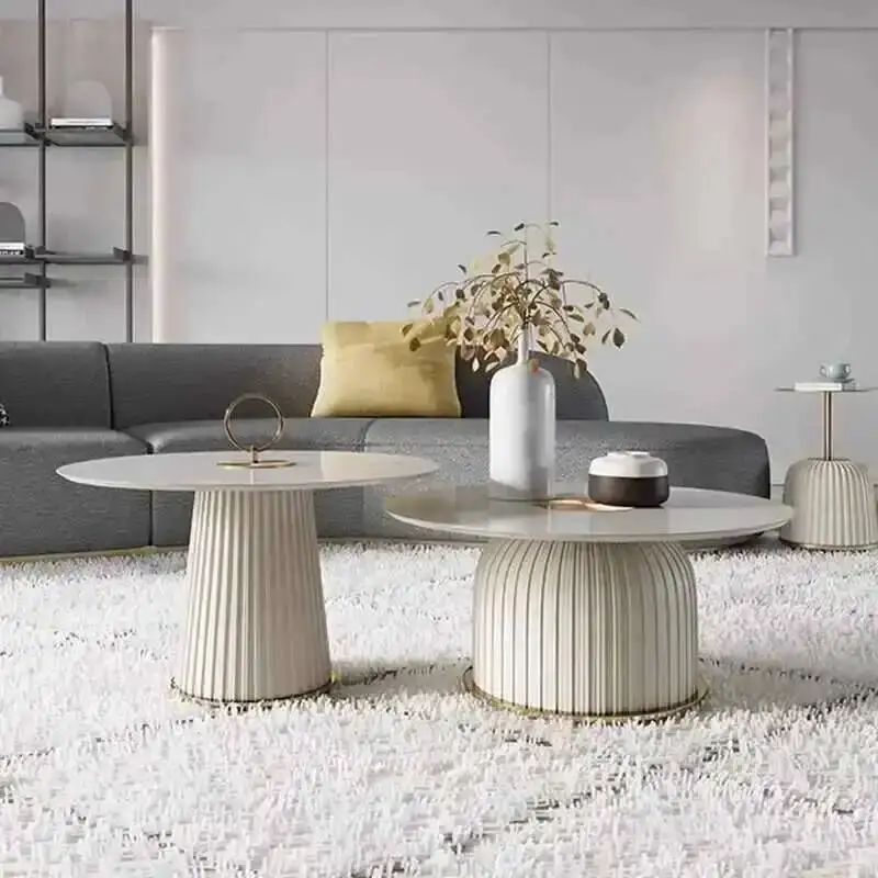 

Vintage Coffee Minimalist Table Storage Floor Console Table Sofas Dining Corner Marble Mesa De Centro De Sala Home Furniture