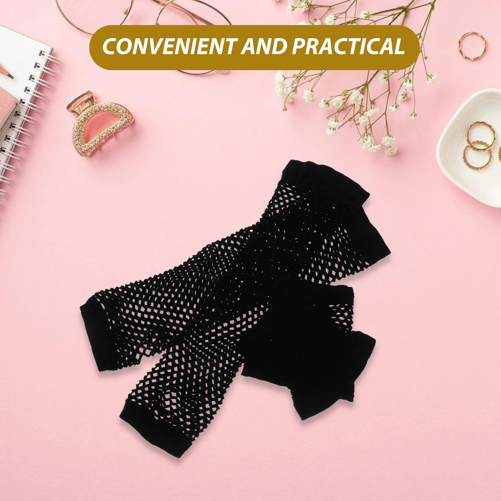 Рисунок 2 - 6 пар черных сетчатых перчаток без пальцев