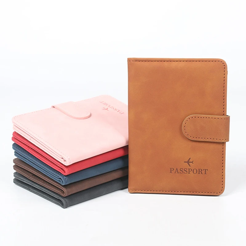 

Women Men RFID Passport Cover PU Leather Passport Holder Case Business ID Bank Card Passport Covers Travel Accessories