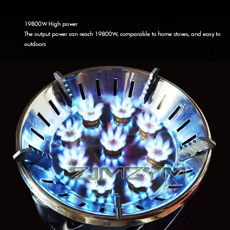 9Cores Strong Fire Stove Multiple People Camping Picnic Stir-frying Stewing Stove Windproof Backpack Stove With Adjustable Valve