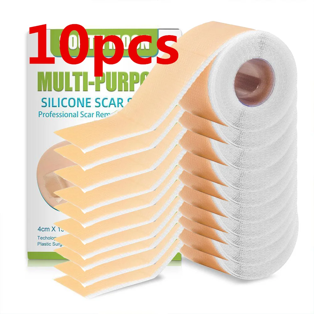 1/3/5/10 Roll Silicone Scar Sheet Painless Scar Repair Tape Roll Effective Scar Waterproof Breathable Ear Beauty Sticker