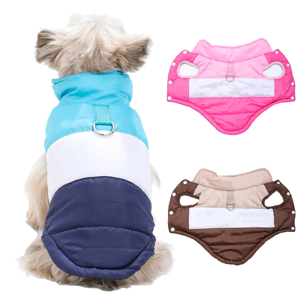 Winter Warm Dog Jacket For Small Medium Dogs Cats Windproof Waterproof With D-ring Puppy Clothes Yorkshire Schnauzer Pet Costume