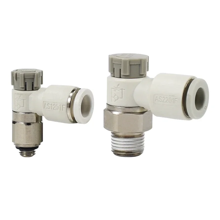 AS1201F-M5-04A AS2201F-01-2-06SA/08SA Flow Control Valve Self-lock Speed Controller Pnuemaitc PU Air Hose Fittings Connector