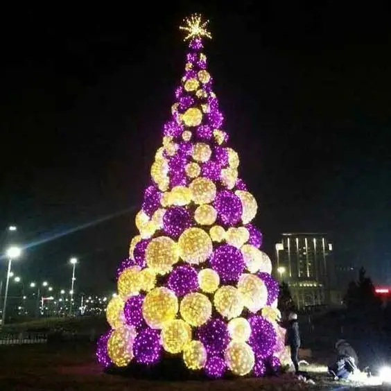 he-Xmas Tree Mall Decoration Outside 5m 8m 10m 15m 20m Large Pop up Cheap Christmas Tree 15 m With Lighted Christmas Cone！