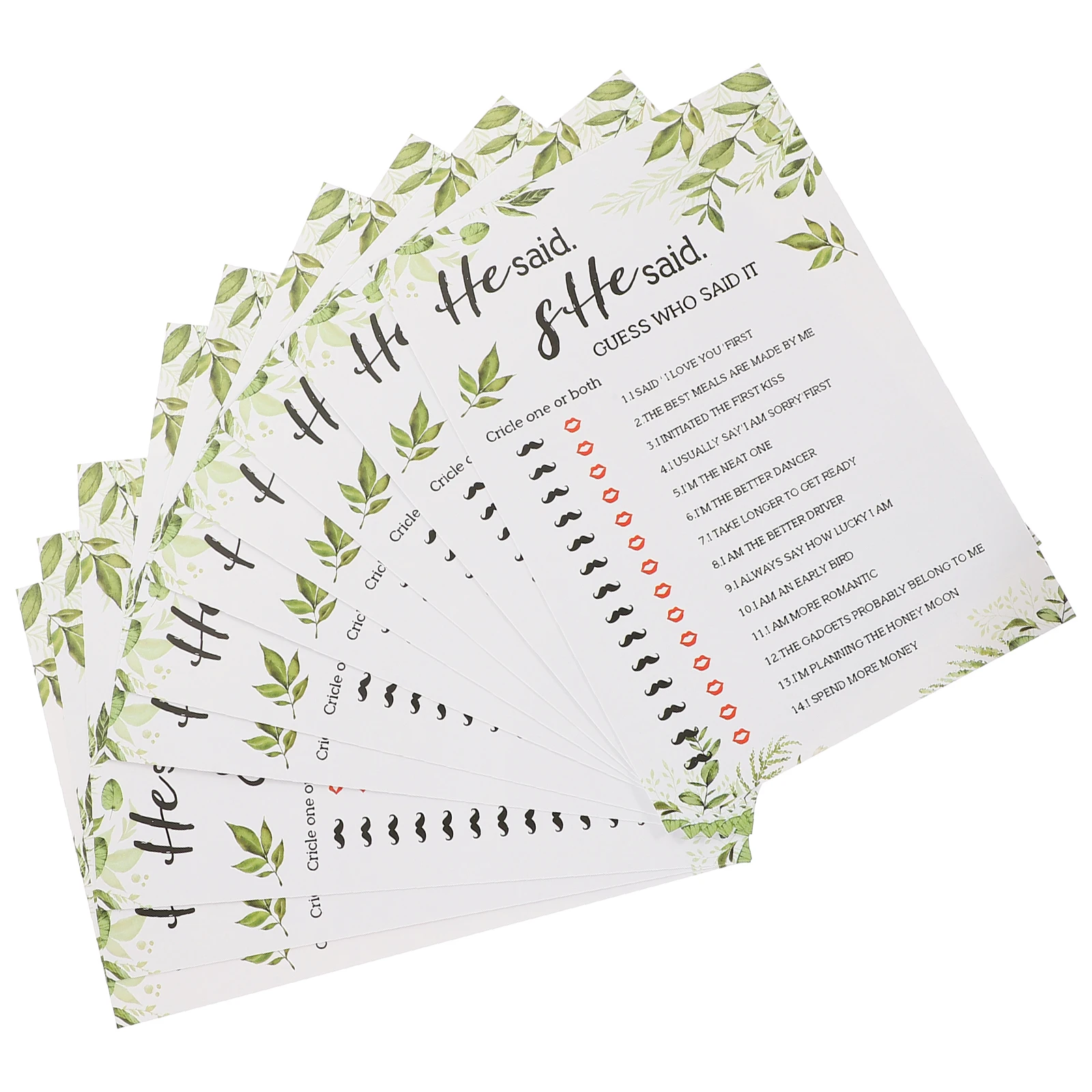 

10 Pcs Wedding Game Card Cards Party Supplies Bridal Shower Favor Bachelorette Dare Games