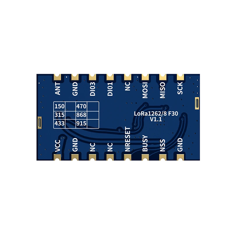 LoRa1262F30 315MHz Tcxo High Power 2W Long Distance SX1262 Spread Spectrum Transceiver Module