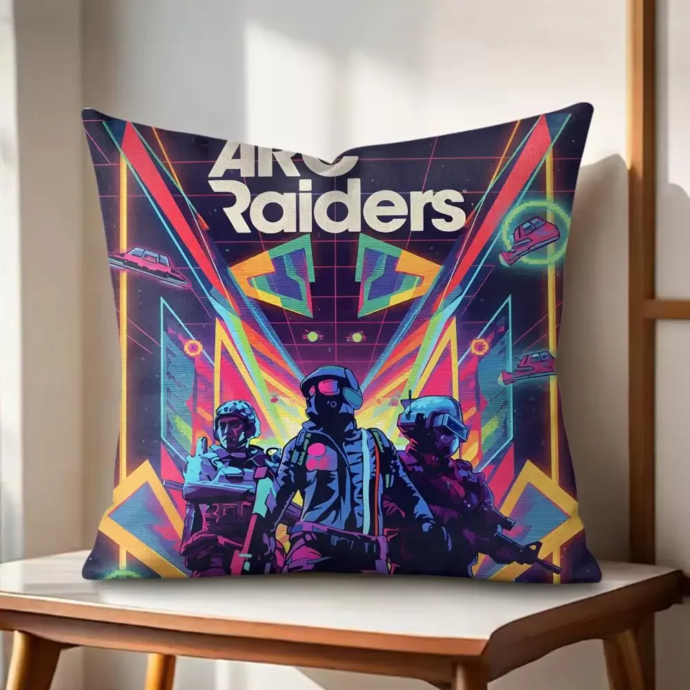 Hot Game ARC R-raiders Cushion Cover Eco Linen Pillow Case Double-Sided Print Breathable Durable Zipper Home Decor Gift