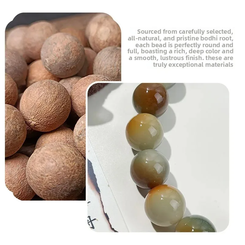 Chinese Style Dunhuang Bodhi Handstring Large Size Round Bead Green Sandalwood Sachet Pendant Retro Cultural Play Bodhi Handheld
