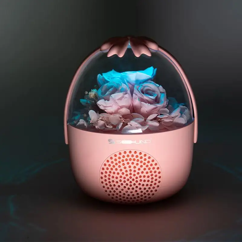 Latest Eternal Rose Bluetooth Speaker with ambient light, friend, lover gifts, and high-quality birthday gifts