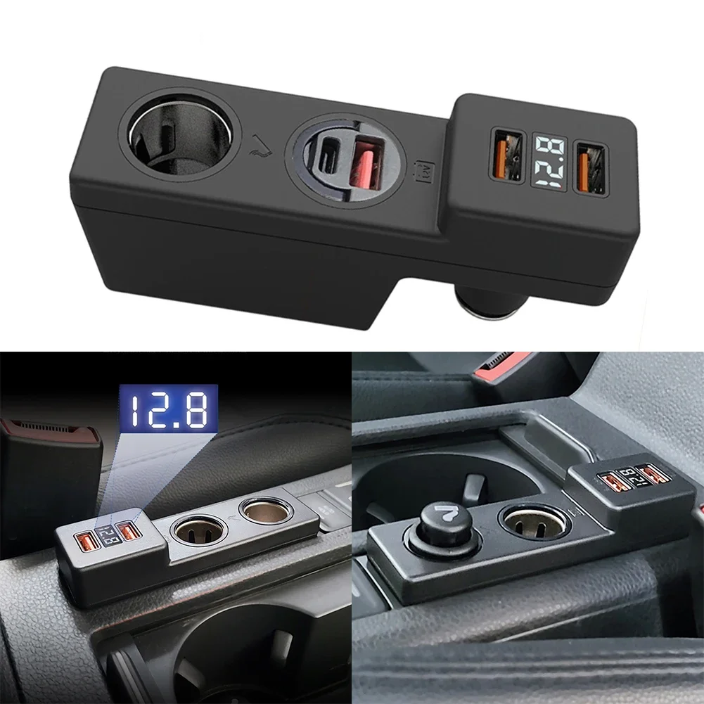 12V USB Car Charger Built-in Fuse Car Charger Fuse Circuit Protection ABS Plastic Housing Safe Charging Protection