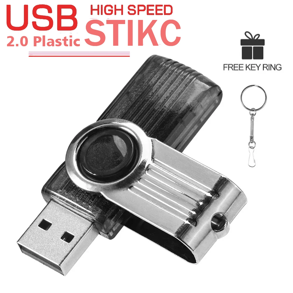 JASTER Black Plastic Pen Drive 16GB High Speed  Capacity U Disk 8GB White 4GB USB Flash Drive 64GB Waterproof Memory Stick 32GB