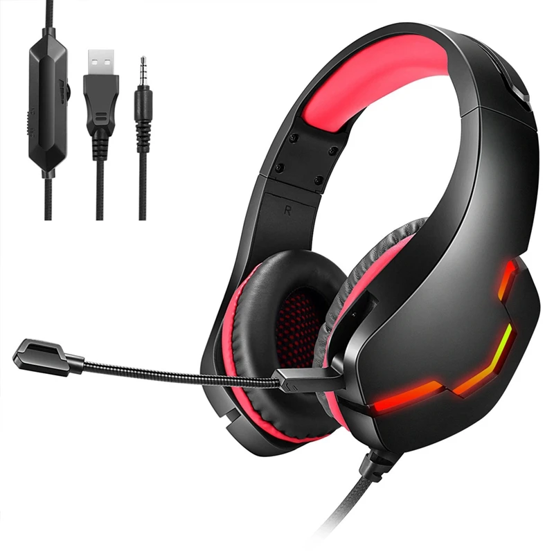 G10 Head-Mounted Gaming Headset Microphone Wired Stereo Bass USB Headset For PS4/PS5 Computer PC Laptop